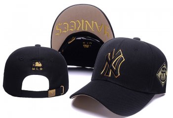 MLB Snapbacks New York Yankees Fitted Caps in Black Yellow Logo,100% Satisfaction Guarantee,huge inventory,official authorized store Snapbacks/Hats/Caps