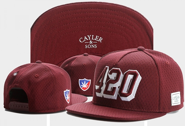 Best Selling Caps Cayler Sons Snapback in Bordeaux with White Logo,Authorized Site,fantastic,Best Prices Snapbacks/Hats/Caps