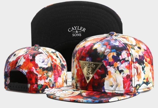 Best Selling Caps Cayler Sons Snapback in Colorful Flowers with Gold Logo,various design,Low Price Guarantee,professional online store Snapbacks/Hats/Caps