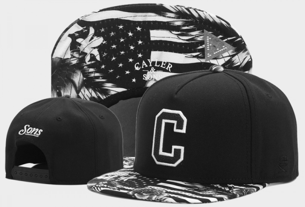 Best Selling Caps Cayler Sons Snapback in Black with Black White Patterns,100% authentic,Official,Best Prices Snapbacks/Hats/Caps