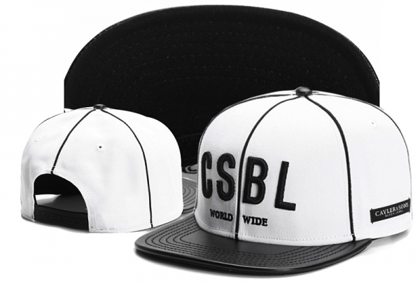 Best Selling Caps Cayler Sons Snapback in White Black with Black Embroidery,In Stock,USA official online shop,recognized brands Snapbacks/Hats/Caps