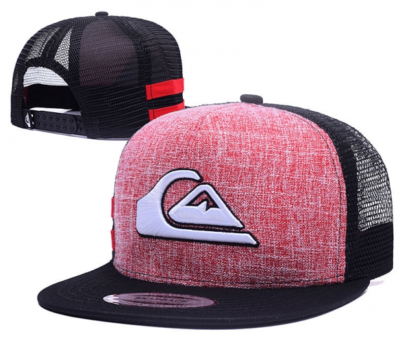 Best Selling Caps Quiksilver Snapback in Peach Black with White Logo,enjoy great discount,official shop,stable quality Snapbacks/Hats/Caps