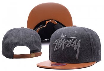 Hot Sale Brand Hats Stussy Snapback in Dark Gray Brown,Available to buy online,Free and Fast Shipping,Exclusive Deals Snapbacks/Hats/Caps