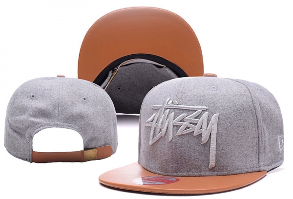 Hot Sale Brand Hats Stussy Snapback in Light Gray Brown,best value,cheapest online price,Discount Sale Snapbacks/Hats/Caps