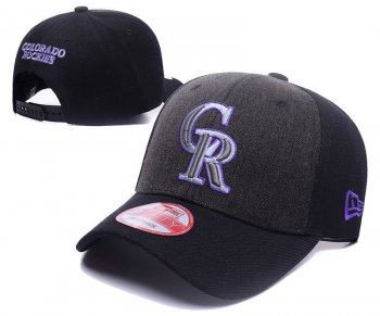 MLB Snapbacks Colorado Rockies Fitted Caps in Black Gray with Gray Embroidery,unique,Top Designer Collections,factory wholesale prices Snapbacks/Hats/Caps