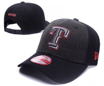 MLB Snapbacks Texas Rangers Fitted Caps in Black Gray with Gray Embroidery,new collection,high-tech materials,lowest price Snapbacks/Hats/Caps