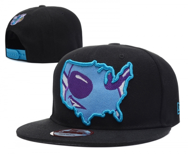 NBA Snapbacks Charlotte Hornets Fitted Caps in Black with Blue Embroidery,fantastic,various styles,Largest Fashion Store Snapbacks/Hats/Caps