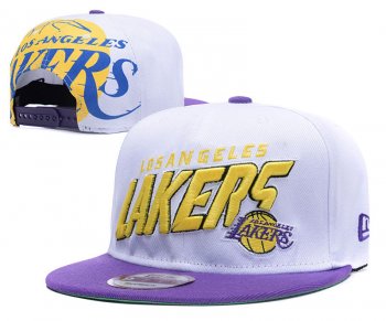 NBA Snapbacks Los Angeles Lakers Fitted Caps in White Purple with Yellow Embroidery,Largest Fashion Store,where can i buy,Superior Quality Snapbacks/Hats/Caps