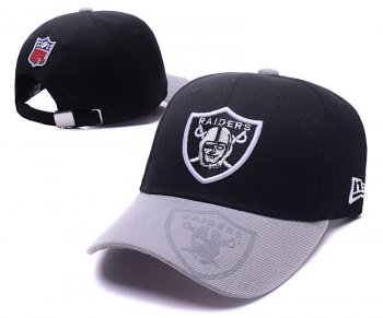 NFL Snapbacks Oakland Raiders Fitted Hats in Black Gray with White Embroidery,Official supplier,free delivery,Online Retailer Snapbacks/Hats/Caps