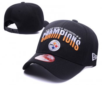 NFL Snapbacks Pittsburgh Steelers Fitted Hats in Black with White Orange Embroidery,100% High Quality,Classic Styles,Superior Quality Snapbacks/Hats/Caps