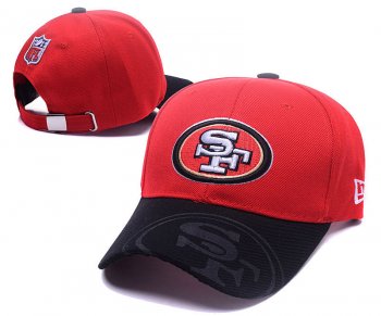 NFL Snapbacks San Francisco 49ers Fitted Hats in Red Black with Black White Embroidery,worldwide shipping,classic fashion trend,Exclusive Snapbacks/Hats/Caps