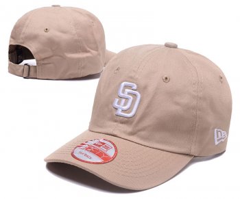 MLB Snapbacks San Diego Padres Fitted Caps in Light Brown with White Embroidery,Discount Sale,world-wide renown,fabulous collection Snapbacks/Hats/Caps