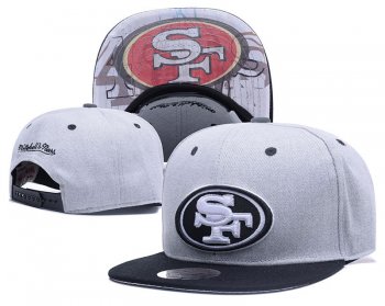 NFL Snapbacks San Francisco 49ers Fitted Caps in Gray,USA Sale Online Store,Online Retailer,Clearance Snapbacks/Hats/Caps