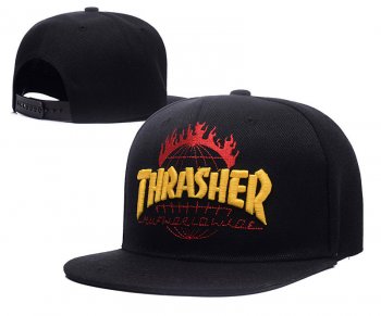 Fashion Street Snapbacks Thrasher Fitted Hats in Black with Red Yellow Embroidery,finest selection,Wholesale Online USA,stable quality Snapbacks/Hats/Caps