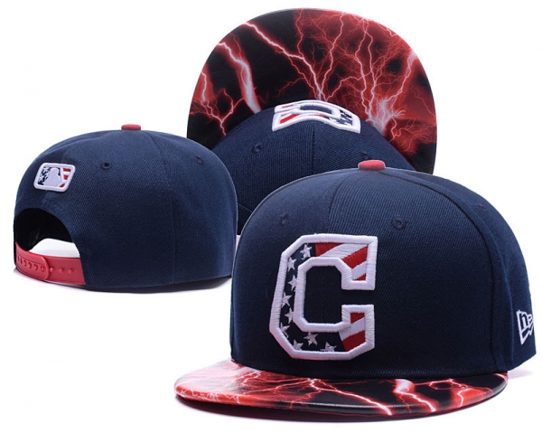 MLB Snapbacks Cleveland Indians Fitted Hats in Blue,high-tech materials,best-loved,ever-popular Snapbacks/Hats/Caps