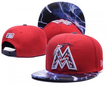 MLB Snapbacks Florida Marlins Fitted Hats in Red,stylish,On Sale,gorgeous Snapbacks/Hats/Caps