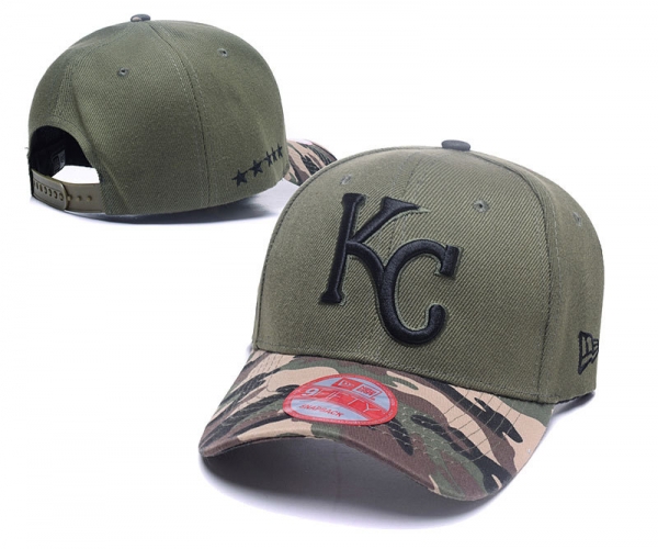 MLB Snapbacks Kansas City Royals Fitted Hats in Army Green,timeless,wholesale price,luxury fashion brands Snapbacks/Hats/Caps