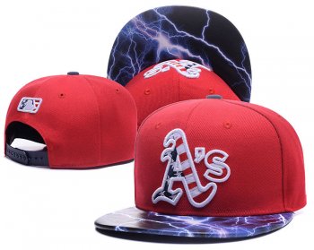 MLB Snapbacks Oakland Athletics Fitted Hats in Red,world-wide renown,catalogo,discount shop Snapbacks/Hats/Caps