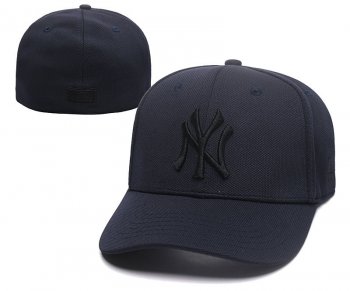 MLB Snapbacks New York Yankees Fitted Hats in Black with Black Embroidery,Retailer,Free and Fast Shipping,The Most Fashion Designs Snapbacks/Hats/Caps