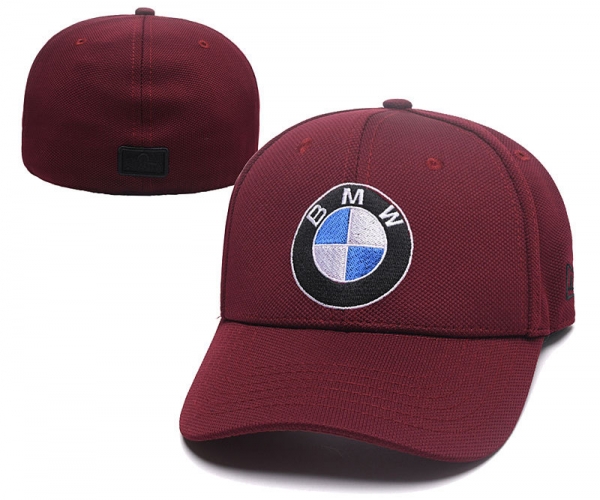 Street Snapbacks BMW Fitted Hats in Wine Red,official shop,pretty and colorful,large discount Snapbacks/Hats/Caps