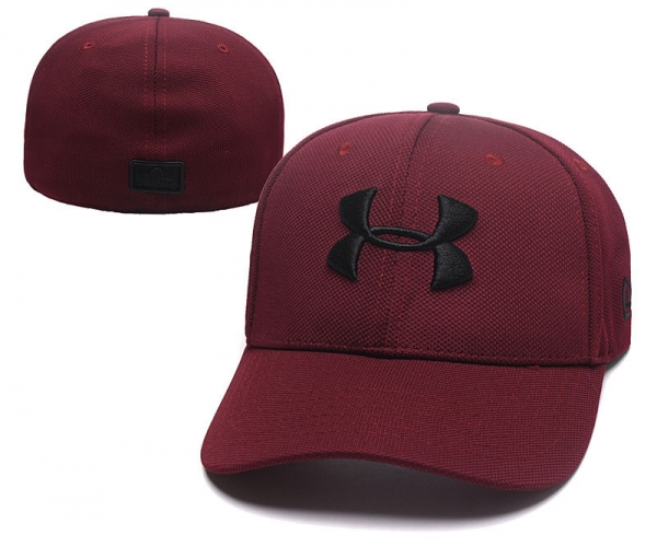 Street Snapbacks Under Armour Fitted Hats in Wine Red,100% High Quality,Excellent quality,UK Factory Outlet Snapbacks/Hats/Caps