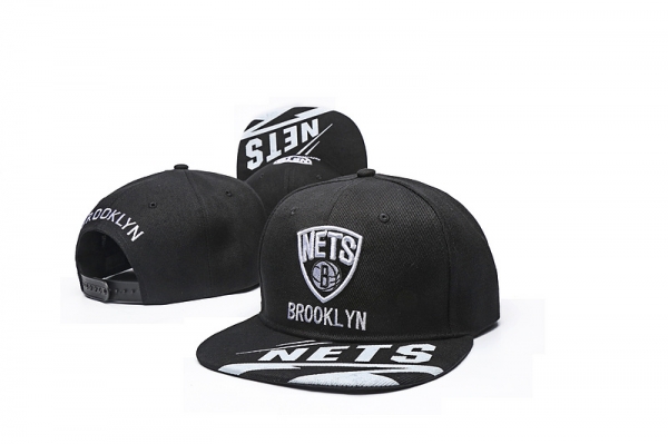 NBA Snapbacks Brooklyn Nets Fitted Hats in Black White,low price,complete in specifications,Online Retailer Snapbacks/Hats/Caps