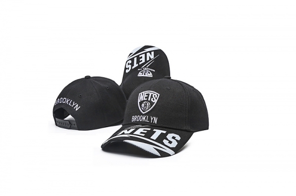 NBA Snapbacks Brooklyn Nets Fitted Hats in Black with White Embroidery,Authentic,premier fashion designer,low price Snapbacks/Hats/Caps