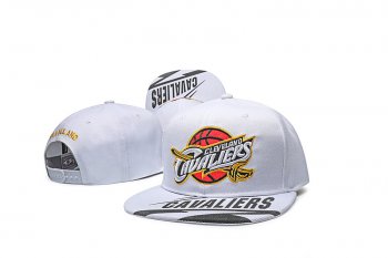 NBA Snapbacks Cleveland Cavaliers Fitted Hats in White Black,reputable site,reliable reputation,stylish Snapbacks/Hats/Caps