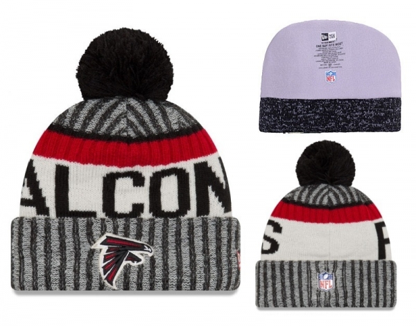 Fashion NFL Knit Hat Atlanta Falcons Cap in Gray Cream,where can i buy,Excellent quality,outlet boutique Snapbacks/Hats/Caps