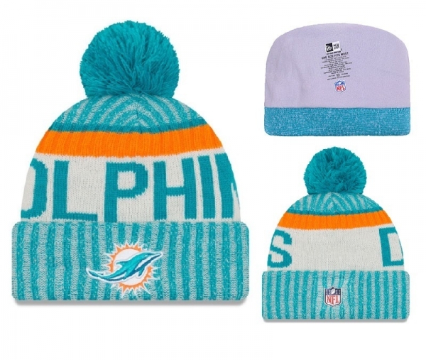 Fashion NFL Knit Hat Miami Dolphins Cap in Green Cream,Largest Fashion Store,attractive price,cheapest price Snapbacks/Hats/Caps