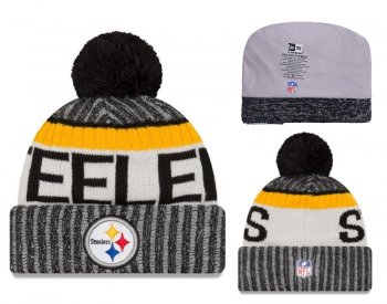 Fashion NFL Knit Hat Pittsburgh Steelers Cap in Gray Orange,Authentic USA Online,Classic Styles,newest collection Snapbacks/Hats/Caps