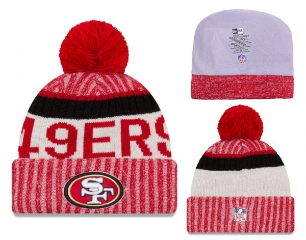 Fashion NFL Knit Hat San Francisco 49ers Cap in Red Cream,lowest price,fashionable design,exclusive range Snapbacks/Hats/Caps