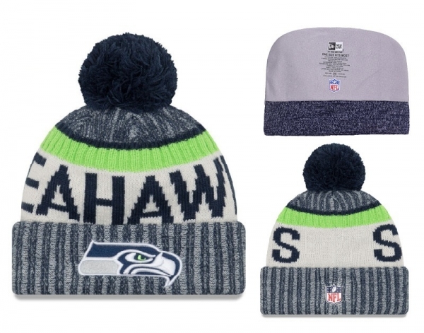 Fashion NFL Knit Hat Seattle Seahawks Cap in Blue Green Cream,luxurious Collection,authorized dealers,competitive price Snapbacks/Hats/Caps