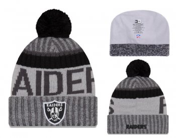 Fashion NFL Knit Hat Oakland Raiders Cap in Gray,Sale UK,Authentic,Classic Styles Snapbacks/Hats/Caps