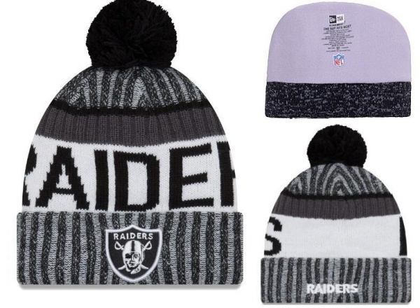 Fashion NFL Knit Hat Oakland Raiders Cap in Dark Gray,luxury lifestyle brand,stylish,Best Prices Snapbacks/Hats/Caps