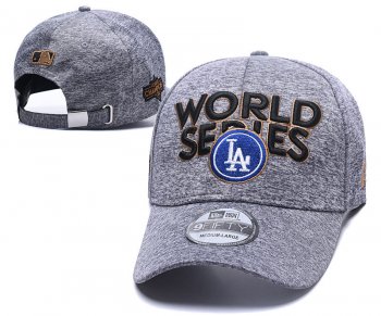 MLB Snapbacks Los Angeles Dodgers World Series Fitted Caps in Gray Black,cheap prices,officially authorized,Outlet Online Snapbacks/Hats/Caps