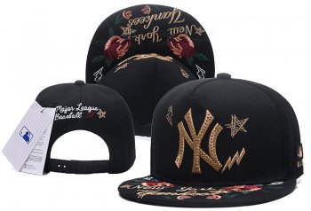 MLB Snapbacks New York Yankees Fitted Caps in Black with Gold Embroidery,outlet for sale,outlet for sale,Quality Design Snapbacks/Hats/Caps