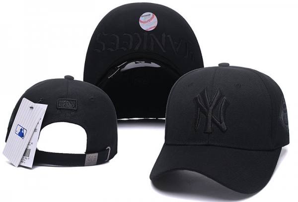 MLB Snapbacks New York Yankees Fitted Caps in Black with Embroidery Black,best-loved,factory wholesale prices,100% quality guarantee Snapbacks/Hats/Caps