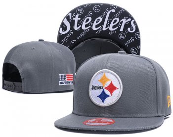 NFL Snapbacks Pittsburgh Steelers Fitted Caps in Gray,exclusive range,cheapest price,Store Snapbacks/Hats/Caps