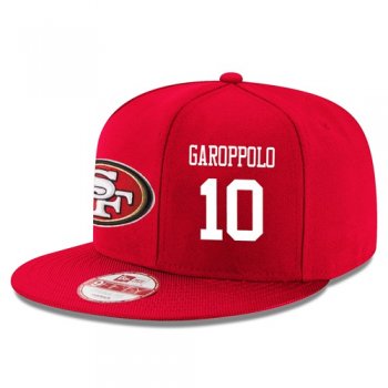 NFL San Francisco 49ers #10 Jimmy Garoppolo Snapback Adjustable Stitched Player Hat - Red Snapbacks/Hats/Caps