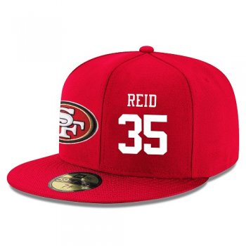 NFL San Francisco 49ers #35 Eric Reid Snapback Adjustable Stitched Player Hat - Red/White Snapbacks/Hats/Caps