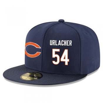 NFL Chicago Bears #54 Brian Urlacher Snapback Adjustable Stitched Player Hat - Navy/White Snapbacks/Hats/Caps