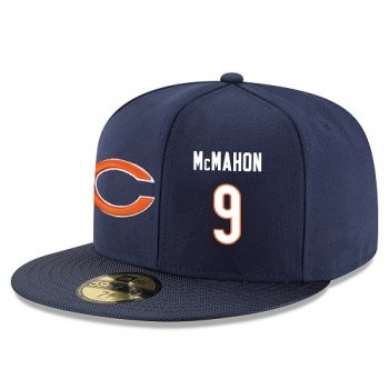 NFL Chicago Bears #9 Jim McMahon Snapback Adjustable Stitched Player Hat - Navy/White Snapbacks/Hats/Caps