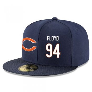 NFL Chicago Bears #94 Leonard Floyd Snapback Adjustable Stitched Player Hat - Navy/White Snapbacks/Hats/Caps