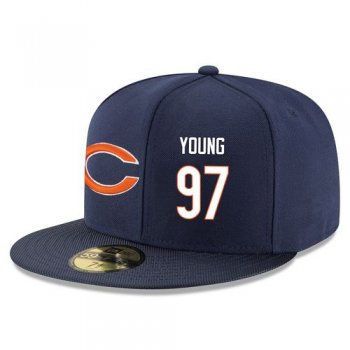 NFL Chicago Bears #97 Willie Young Snapback Adjustable Stitched Player Hat - Navy/White Snapbacks/Hats/Caps