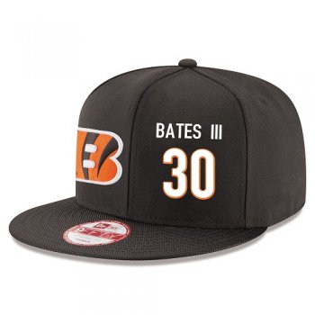 NFL Cincinnati Bengals #30 Jessie Bates III Snapback Adjustable Stitched Player Hat - Black Snapbacks/Hats/Caps