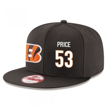 NFL Cincinnati Bengals #53 Billy Price Snapback Adjustable Stitched Player Hat - Black Snapbacks/Hats/Caps