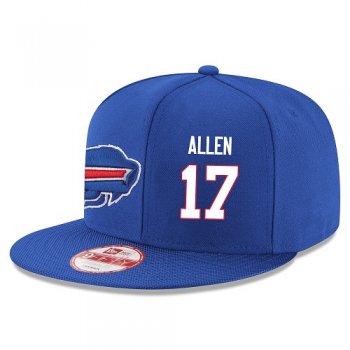 NFL Buffalo Bills #17 Josh Allen Snapback Adjustable Stitched Player Hat - Royal Blue Snapbacks/Hats/Caps