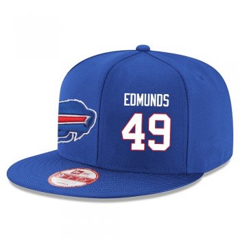 NFL Buffalo Bills #49 Tremaine Edmunds Snapback Adjustable Stitched Player Hat - Royal Blue Snapbacks/Hats/Caps