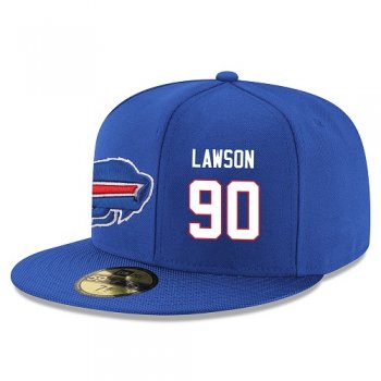 NFL Buffalo Bills #90 Shaq Lawson Snapback Adjustable Stitched Player Hat - Blue/White Snapbacks/Hats/Caps